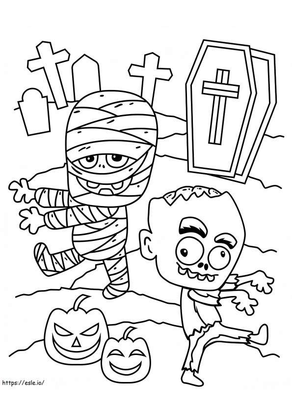 Graveyard Ghost Dance coloring page