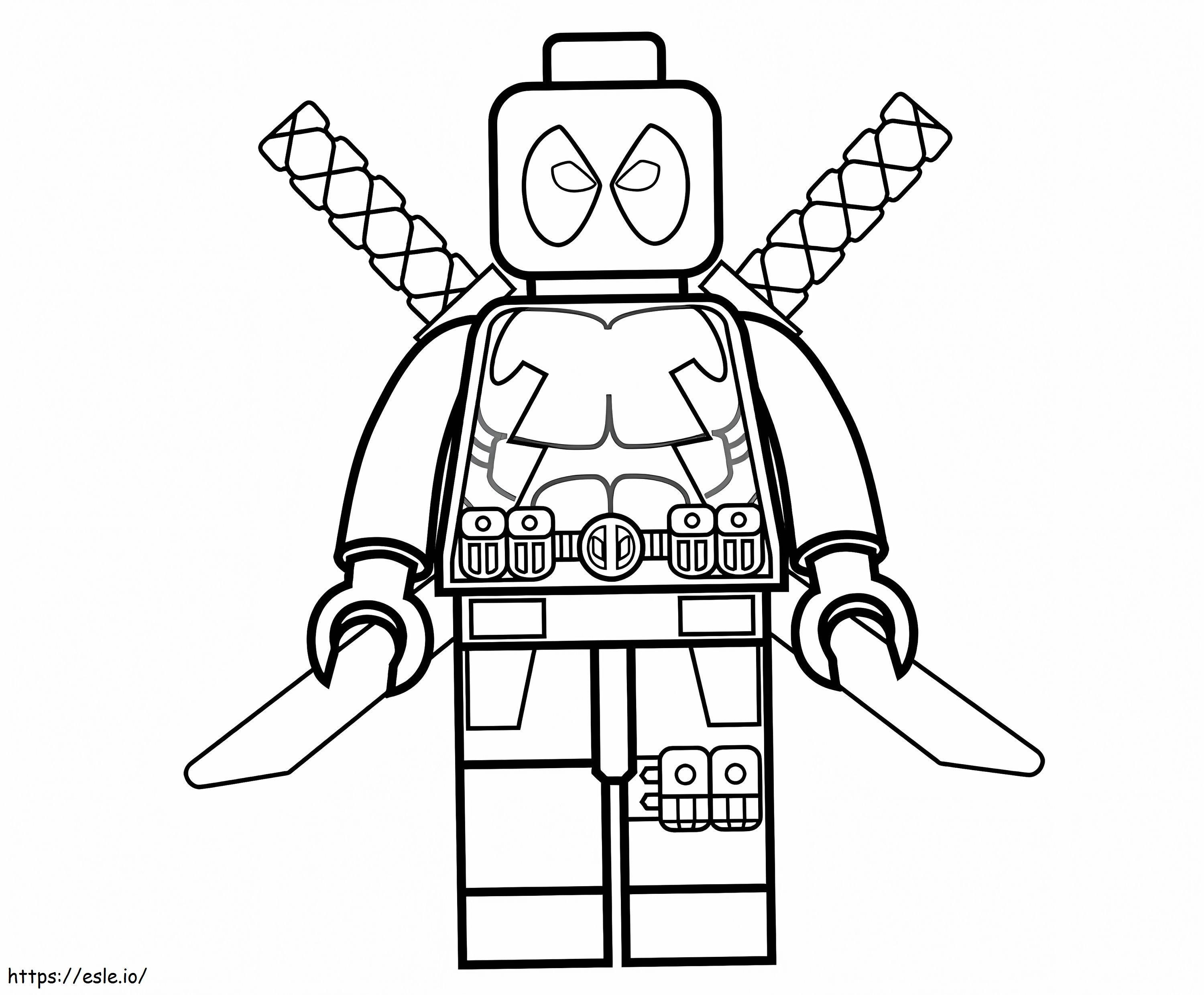 Deadpool Lego yang keren Gambar Mewarnai