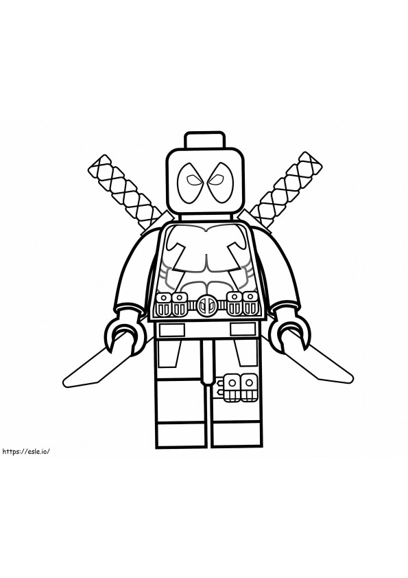 Coloriage Cool Lego Deadpool à imprimer dessin