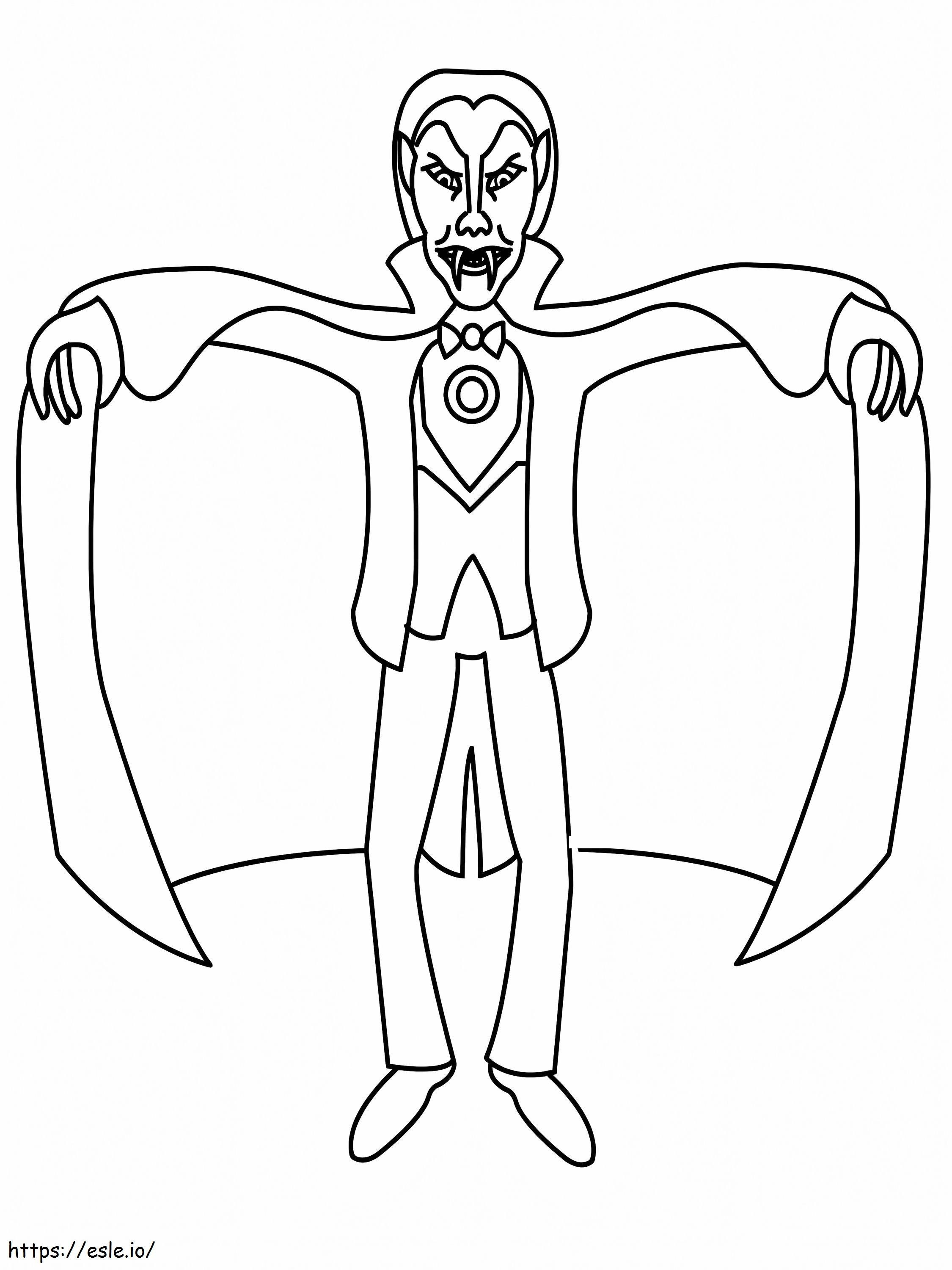 Scary Vampire coloring page