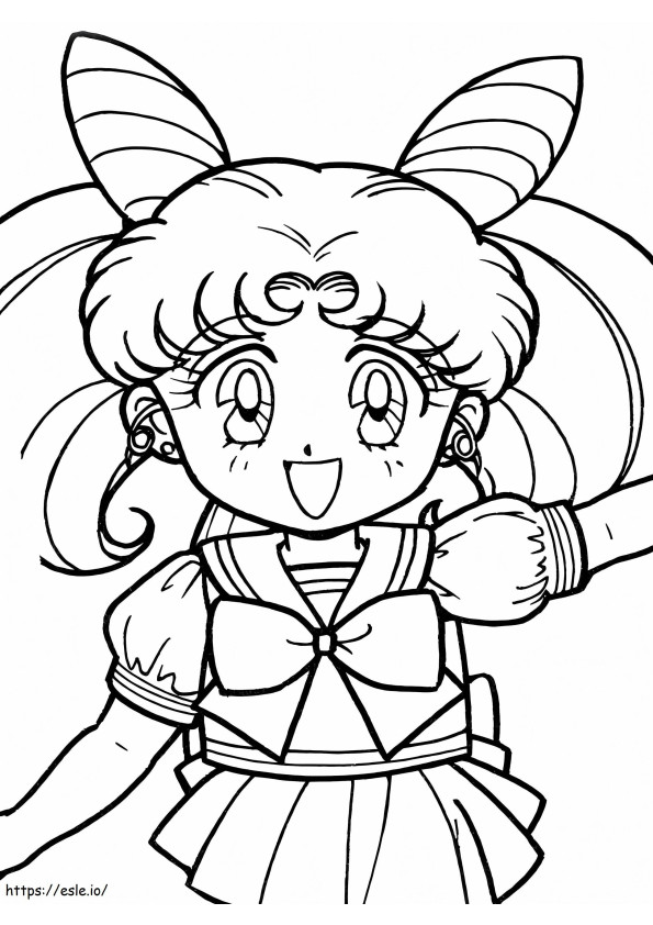 Sailor Chibiusa ist glücklich ausmalbilder