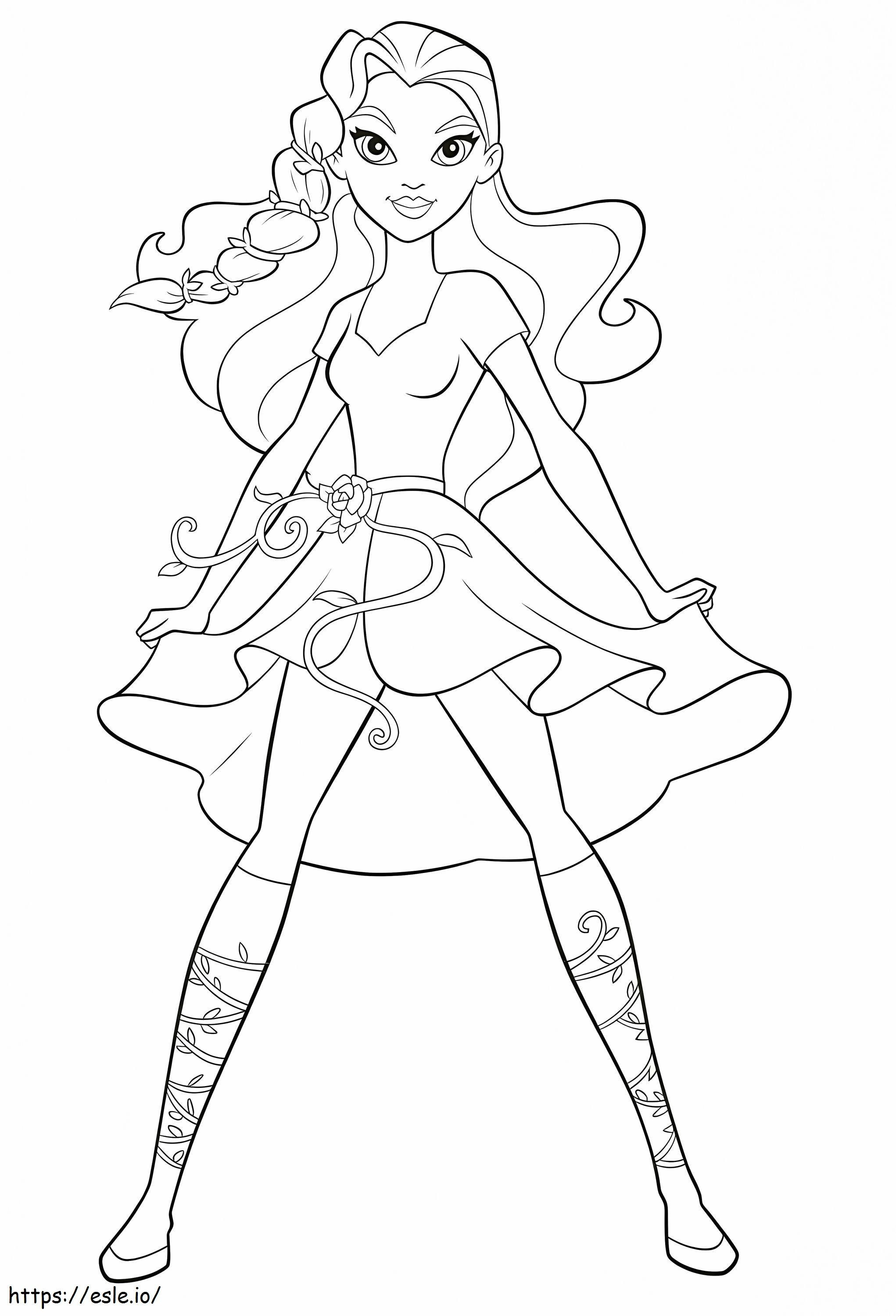 Poison Ivy From DC Super Hero Girls coloring page