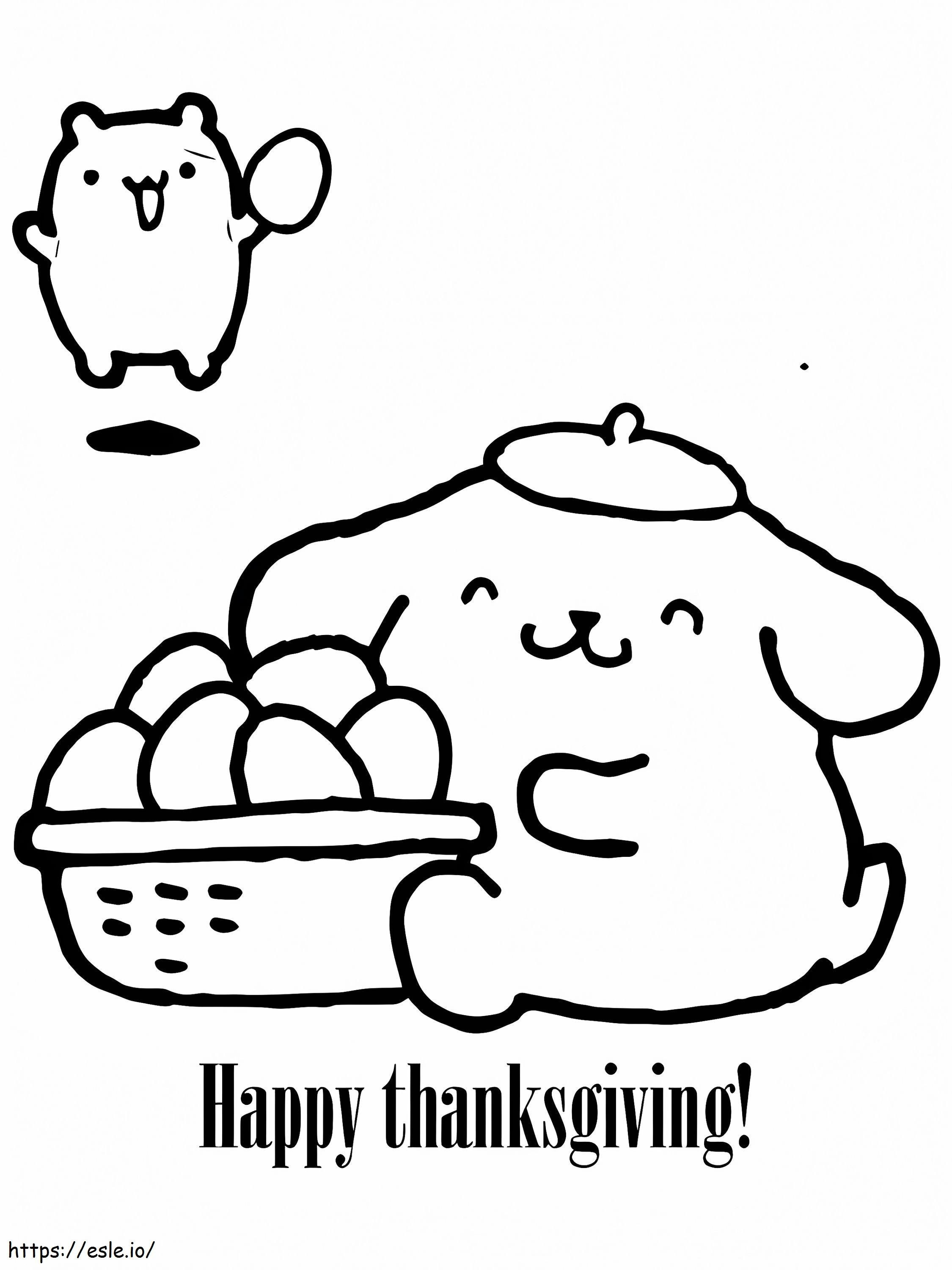 Free Cute Pompompurin coloring page