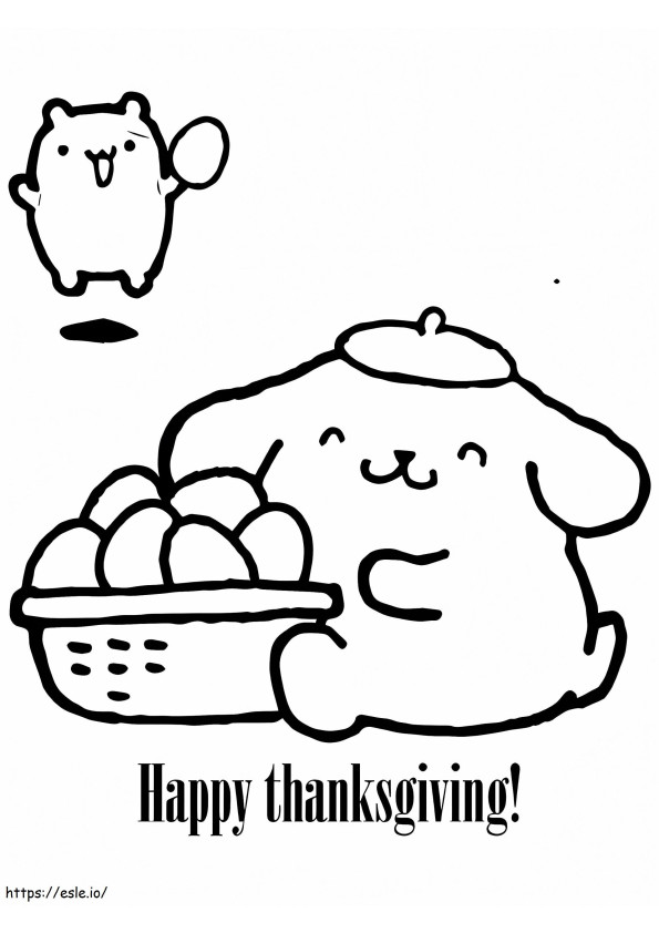 Free Cute Pompompurin coloring page
