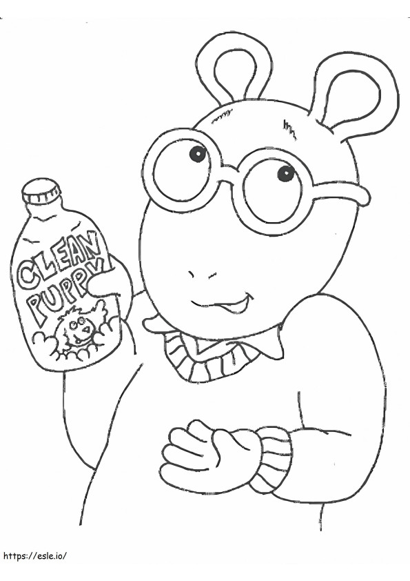 Arthur Read With Clean Pitcher Puppy