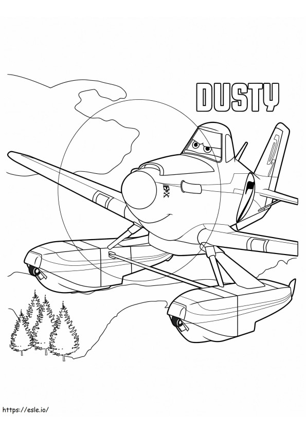 Cool Dusty Planes de colorat