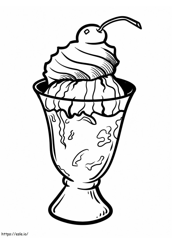 Ice Cream Glass coloring page