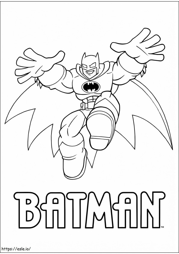 Batman Dari Teman Super Gambar Mewarnai