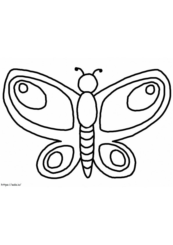 Easy Butterfly coloring page