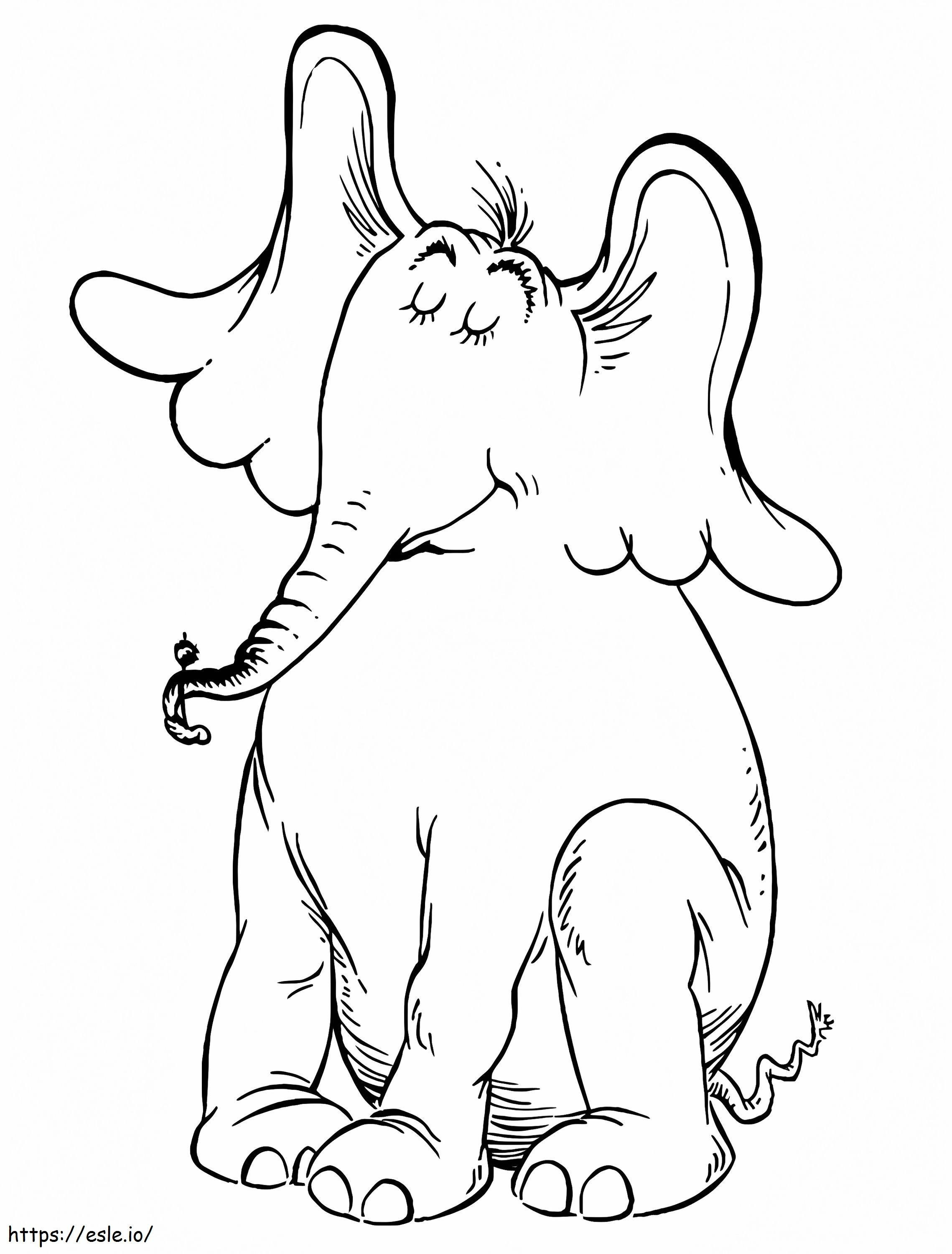 Horton fofo para colorir