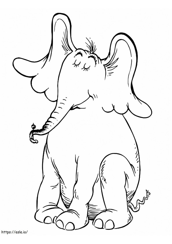 Horton yang lucu Gambar Mewarnai