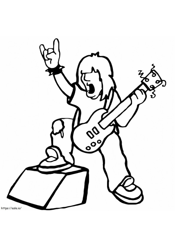 Awesome Rockstar coloring page