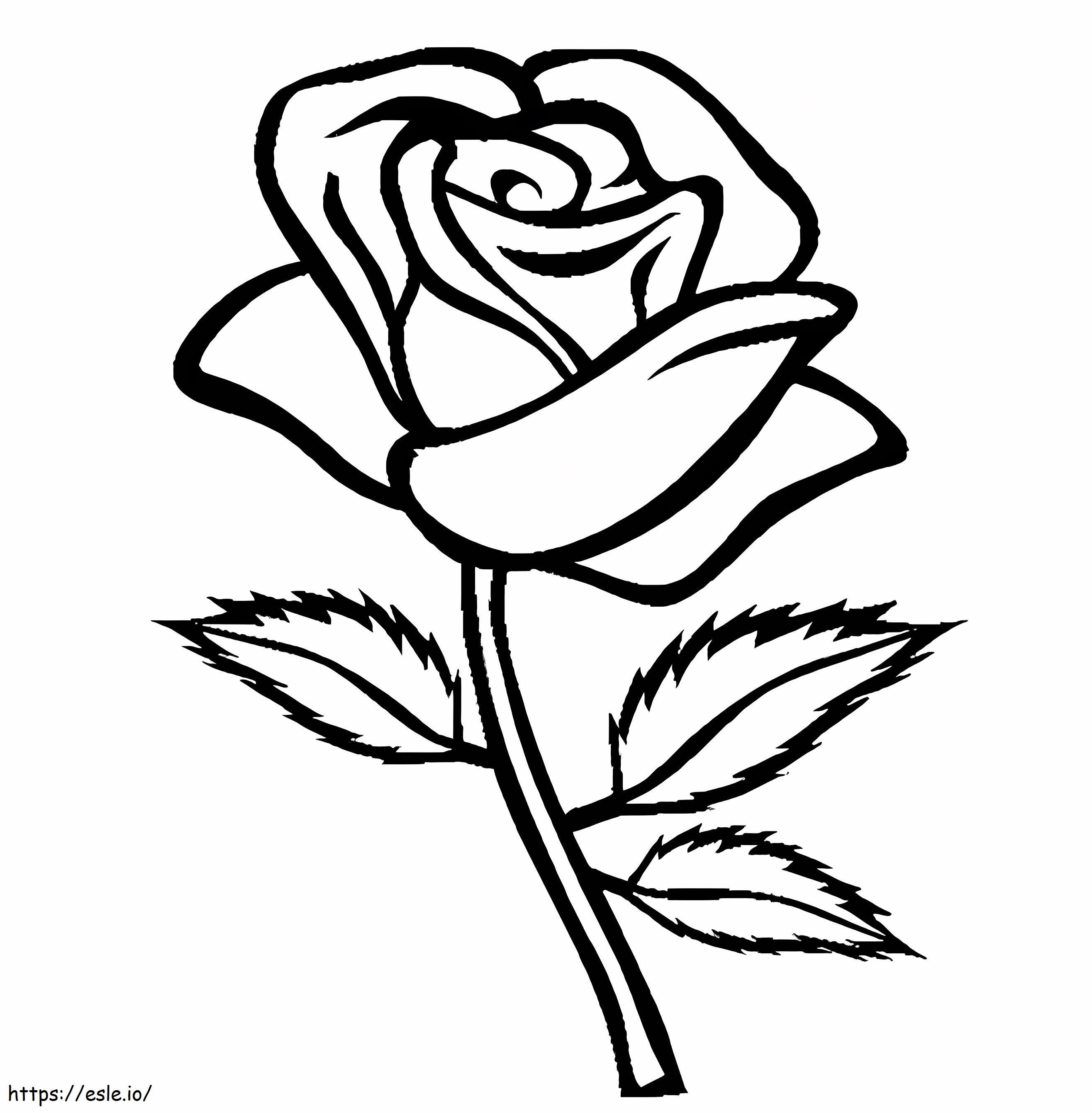 Coloriage Superbe Rose à imprimer dessin