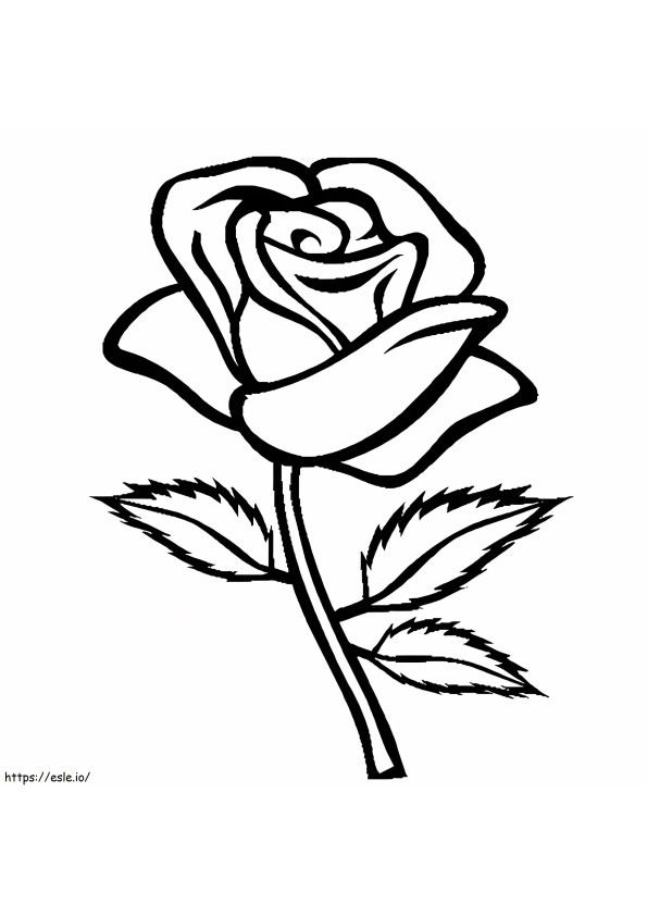 Coloriage Superbe Rose à imprimer dessin