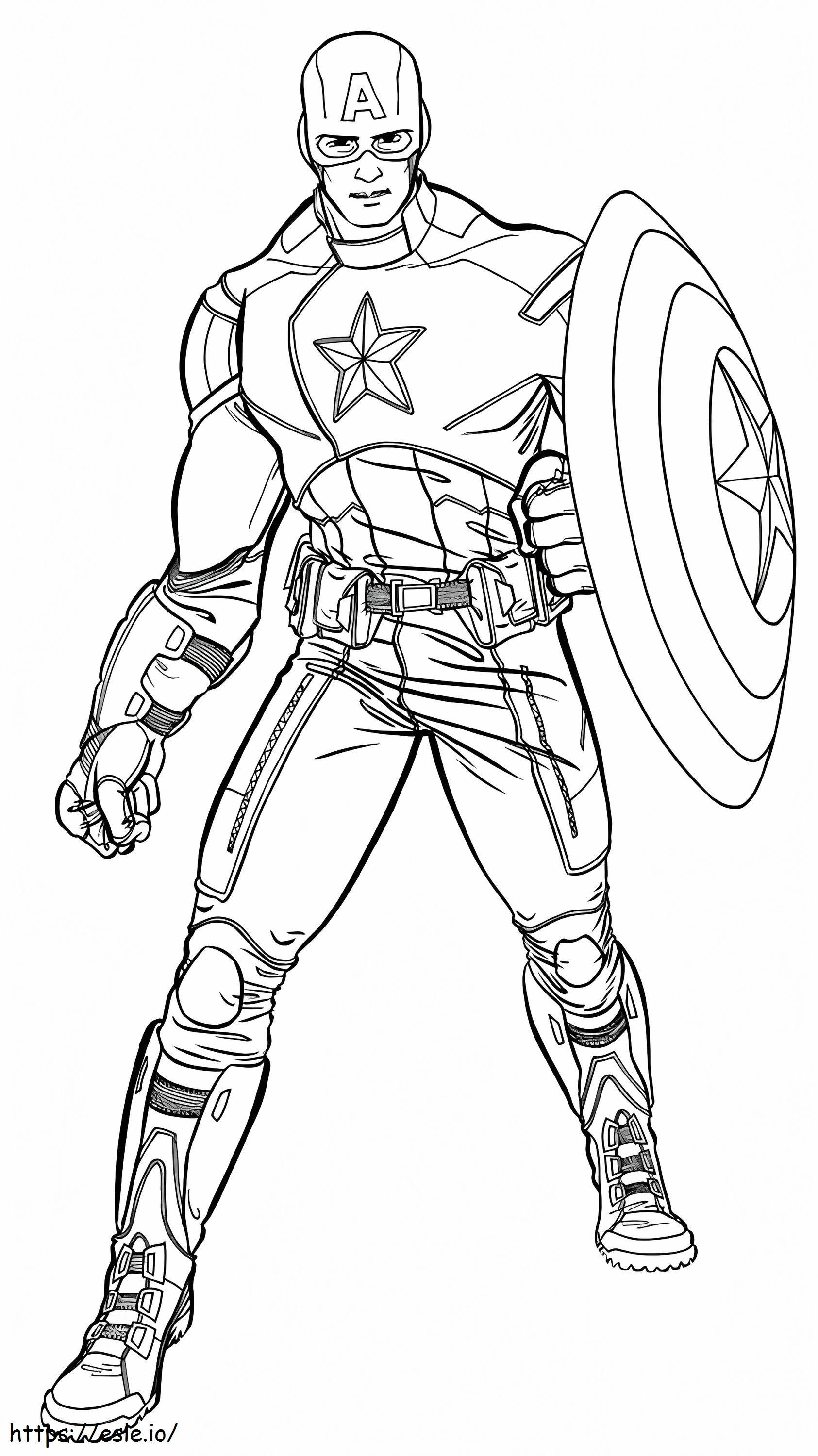 1561017771 Captain America A4 coloring page