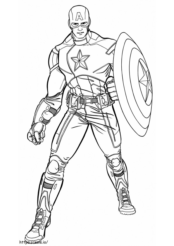1561017771 Captain America A4 coloring page