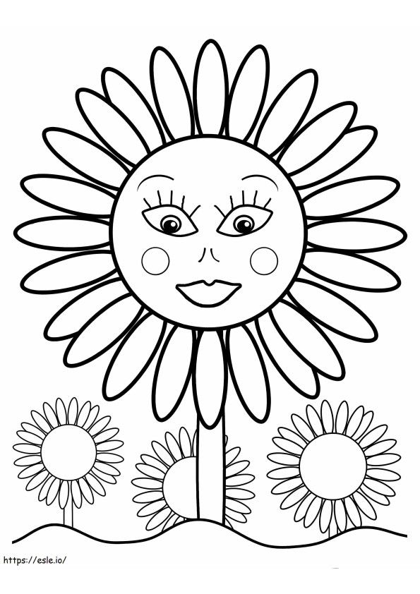 1539915926 Free Printable Sunflower For Kids For Sunflower Images To Color Of Sunflower Images To Color 2 coloring page