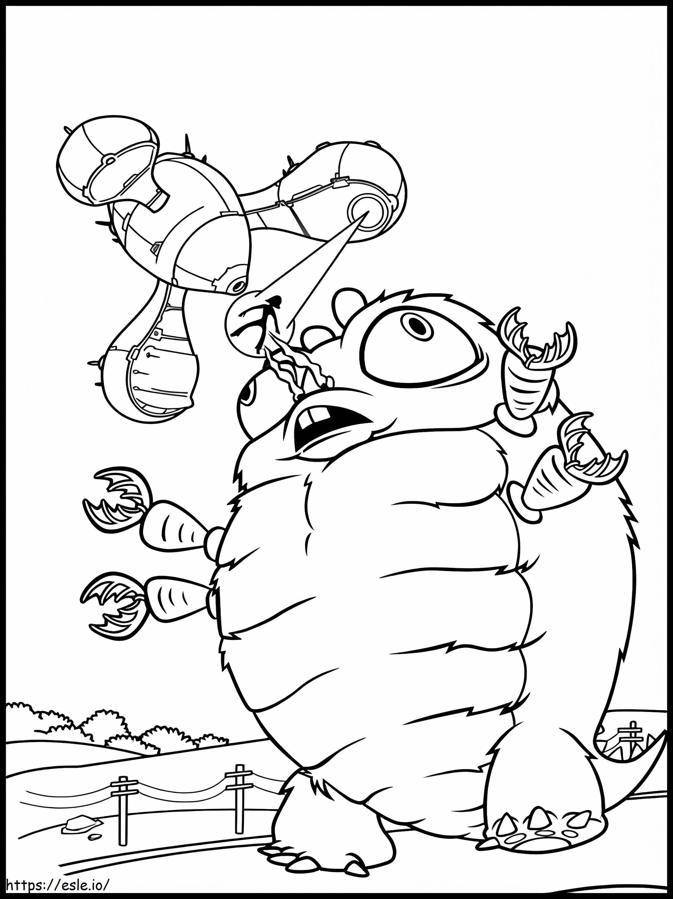 Printable Monsters Vs Aliens coloring page