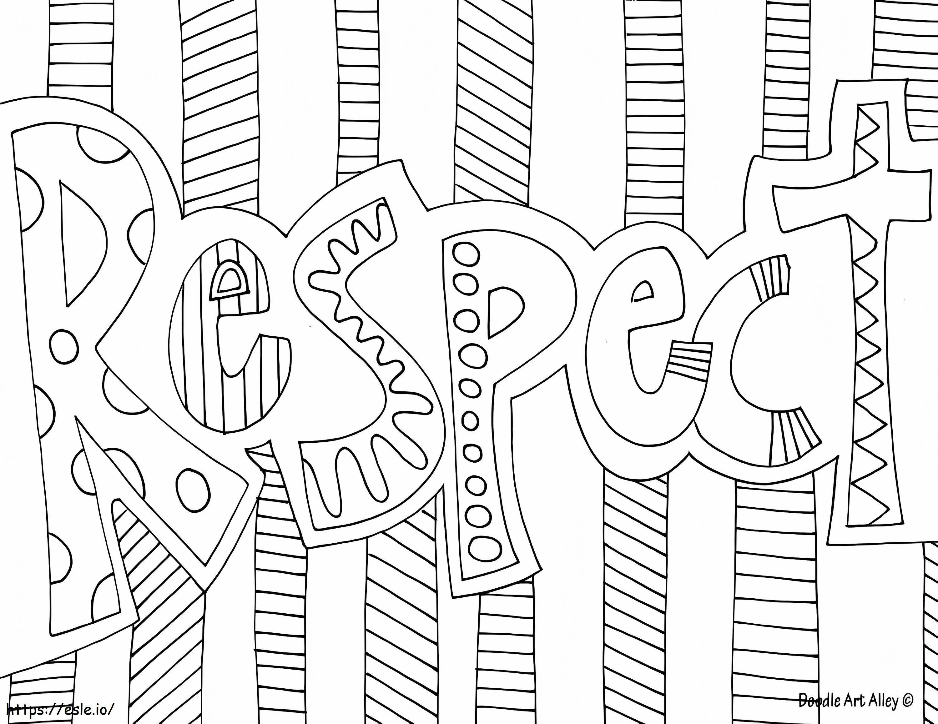 Free Printable Respect coloring page