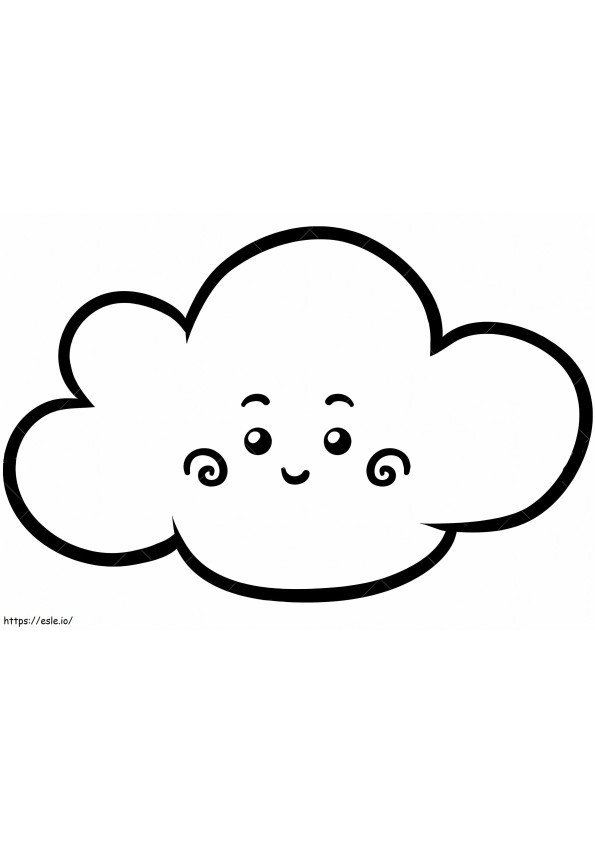 Smiling Cloud coloring page