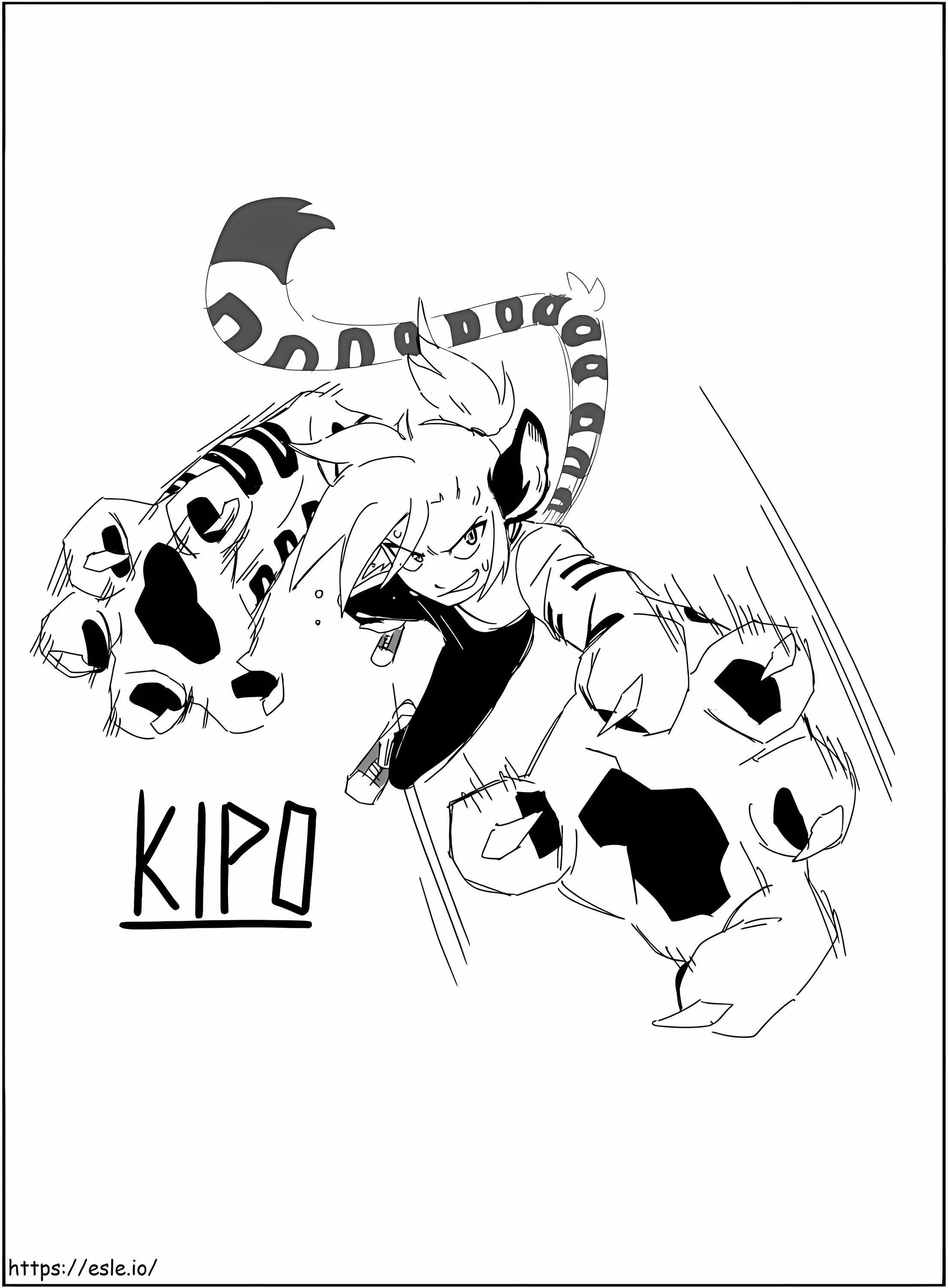 Kipo Fights coloring page