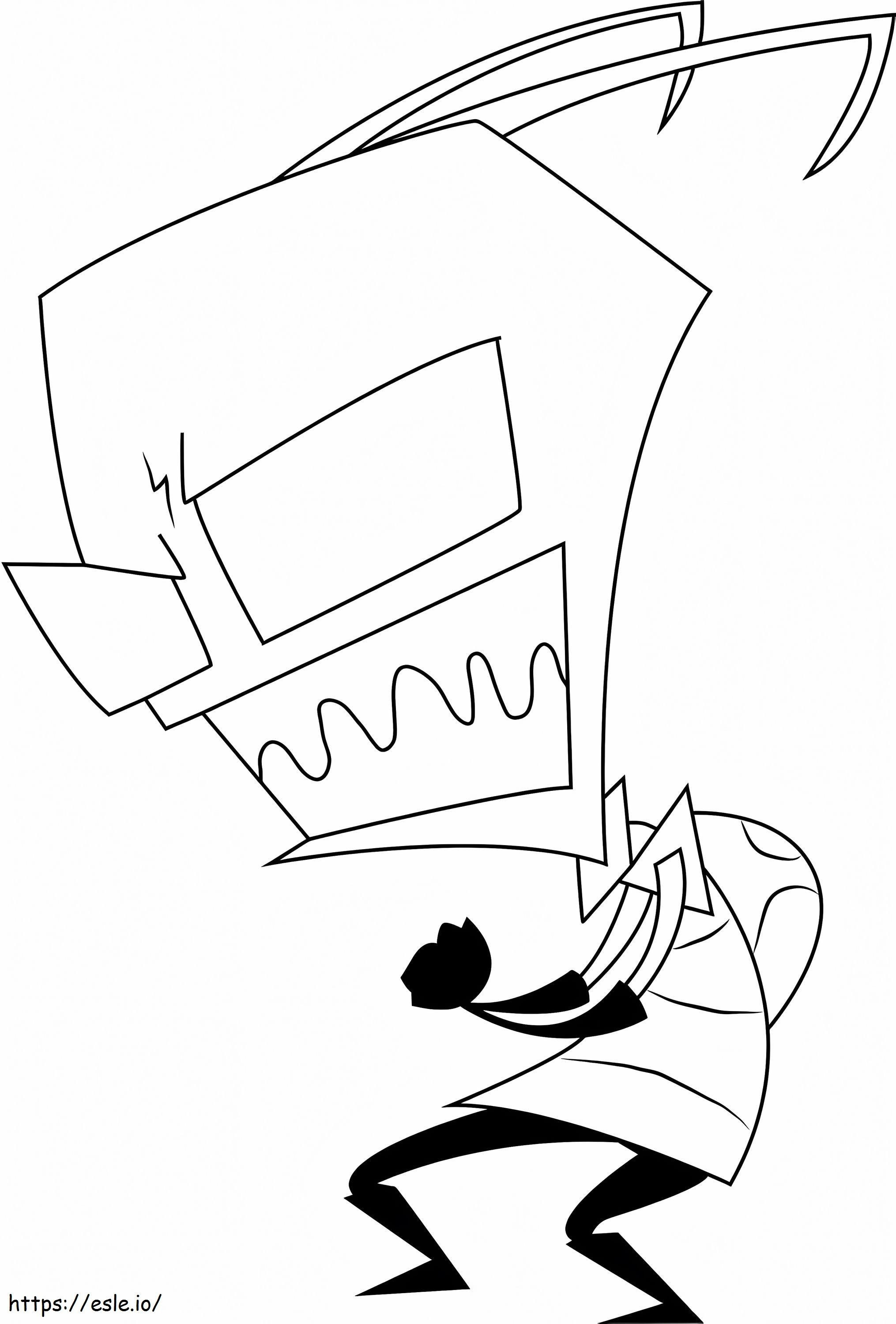 Evil Zim coloring page