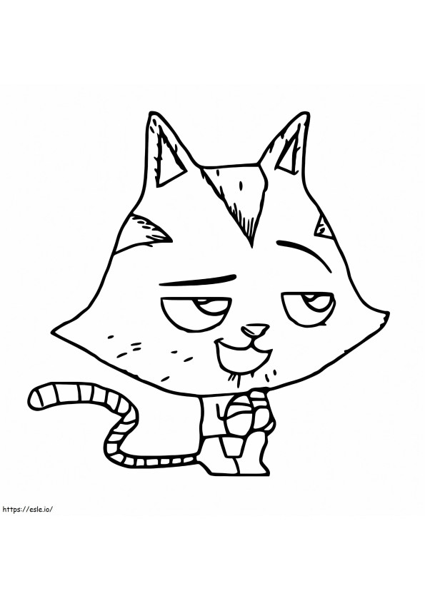 Catrat From Gabbys Dollhouse coloring page