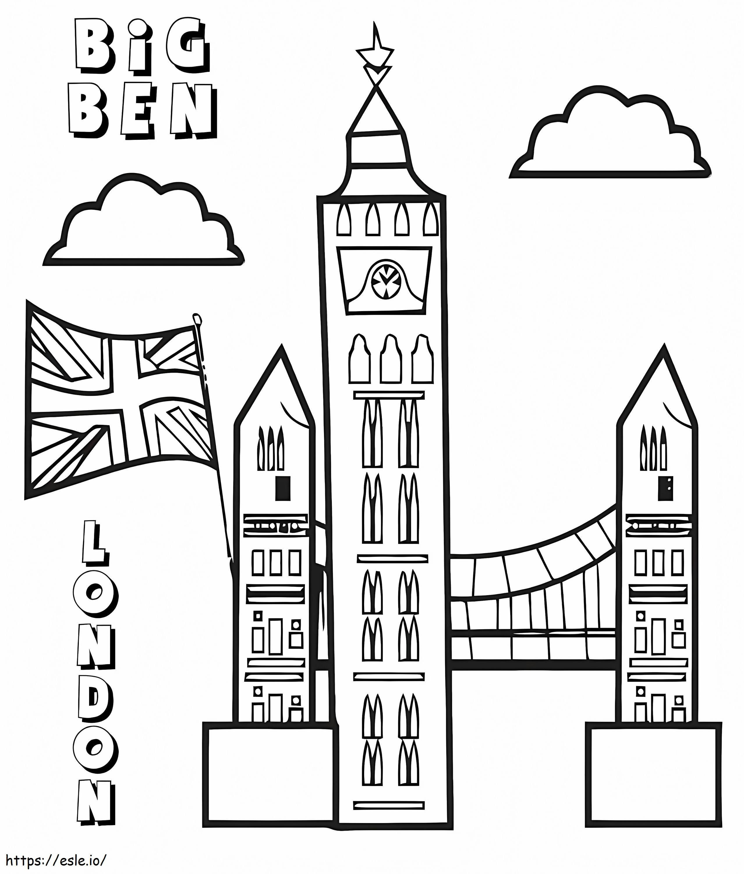 Big Ben4 da colorare