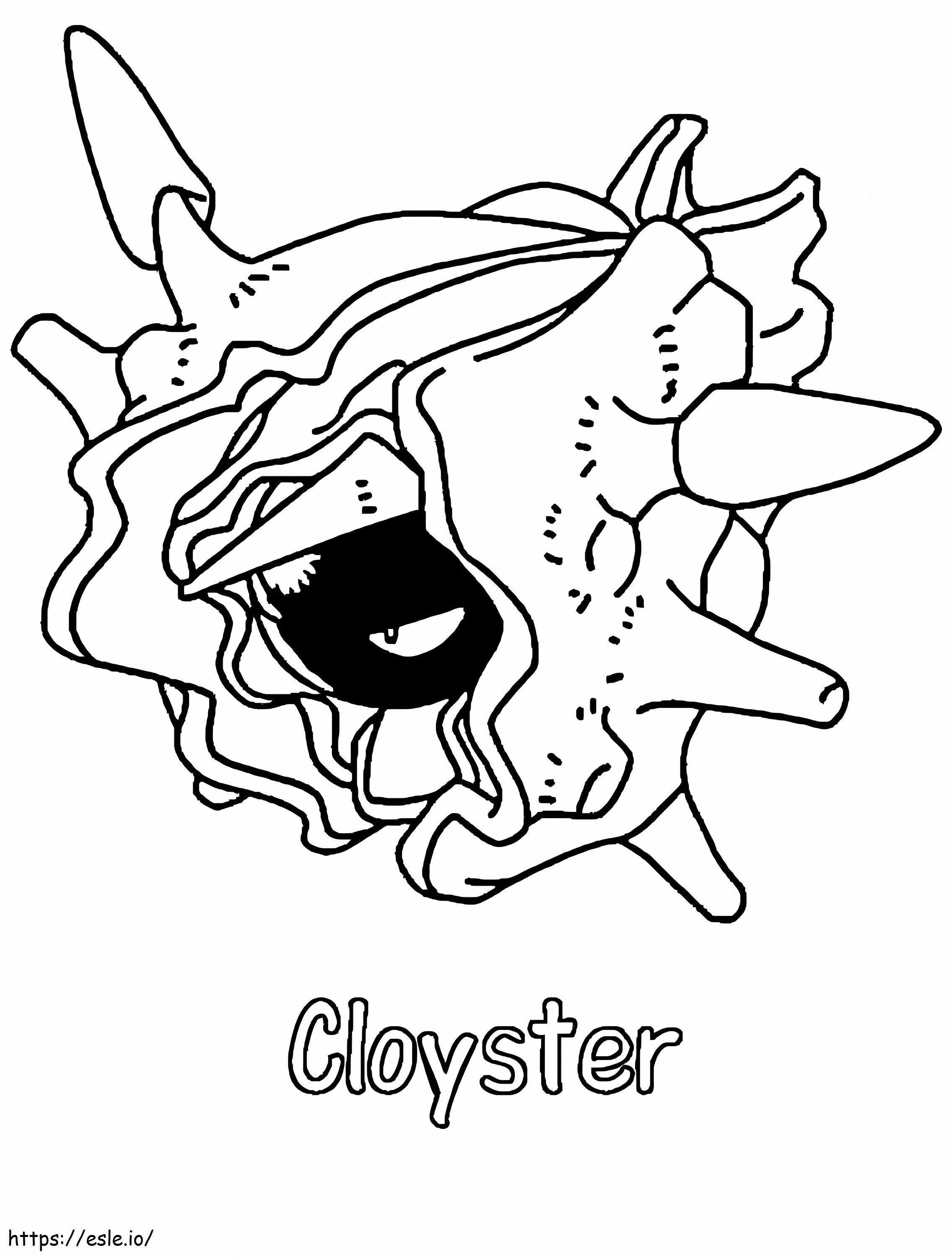 Pokemon Cloyster de colorat