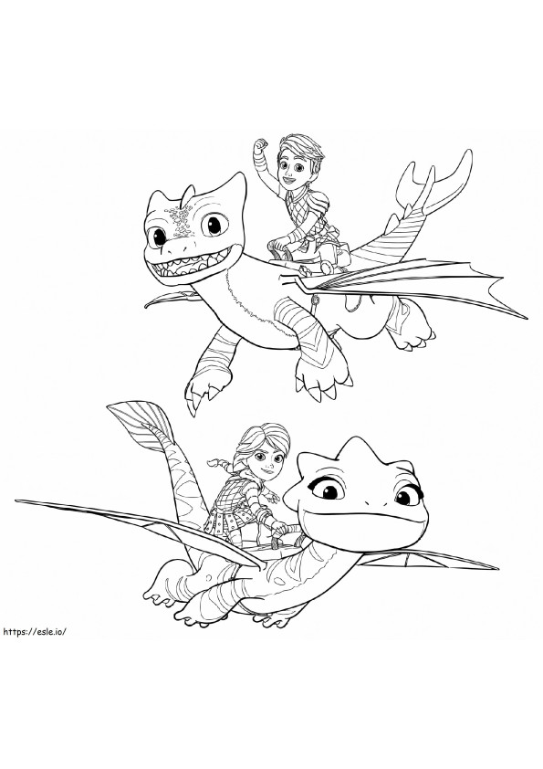 Printable Dragons Rescue Riders coloring page