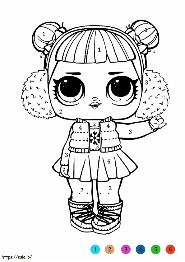 LOL Dolls Color By Number coloring page