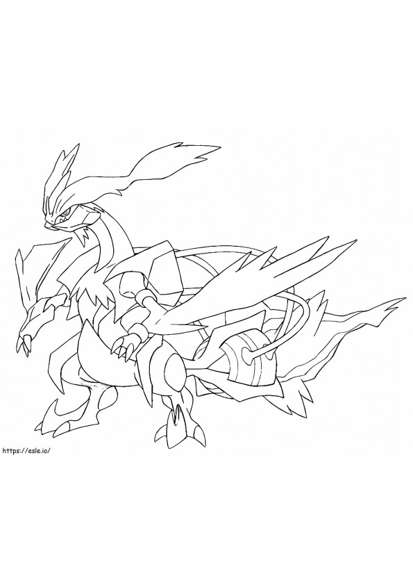White Kyurem coloring page