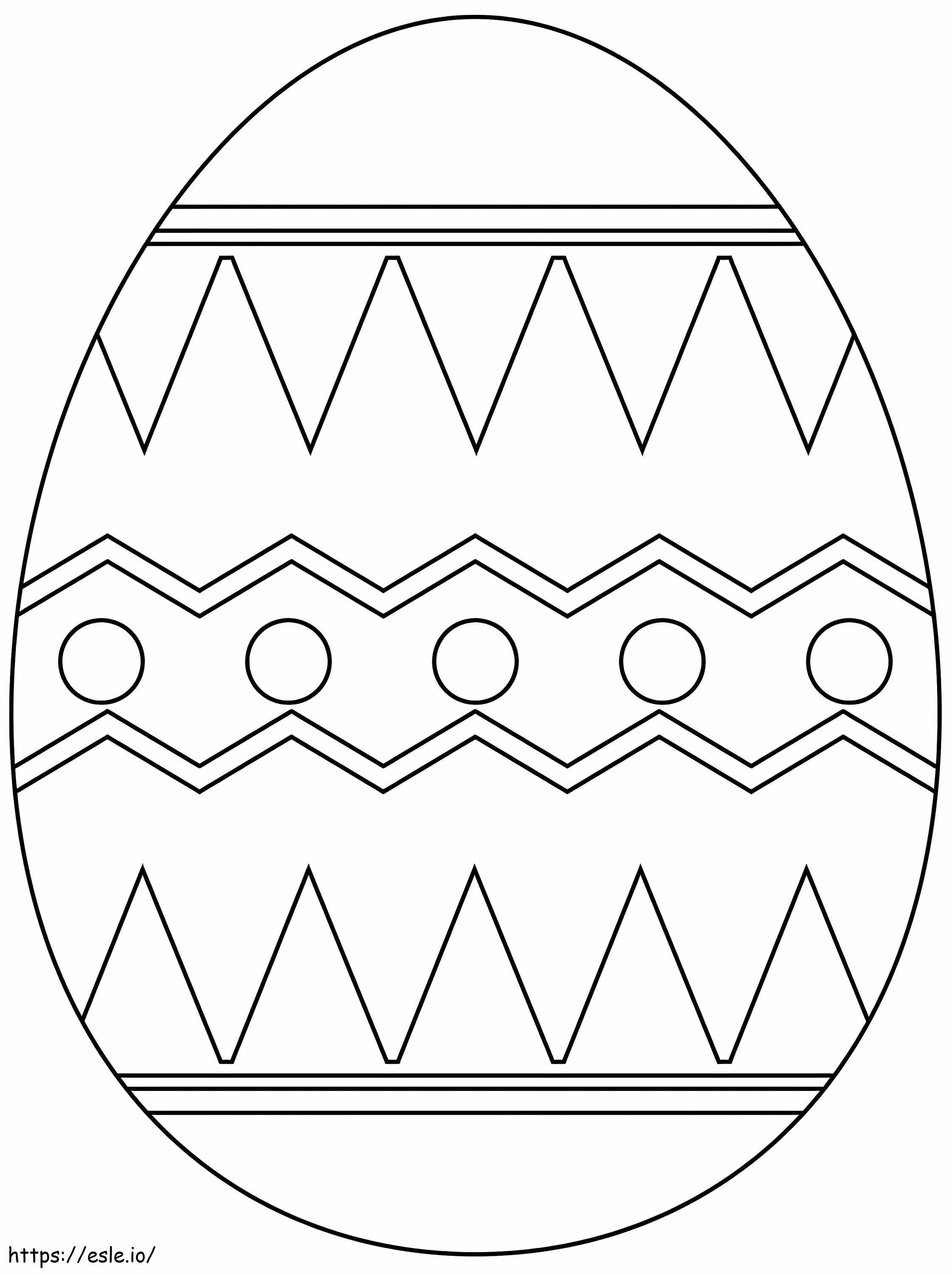 Coloriage Oeuf de Pâques mignon 4 à imprimer dessin