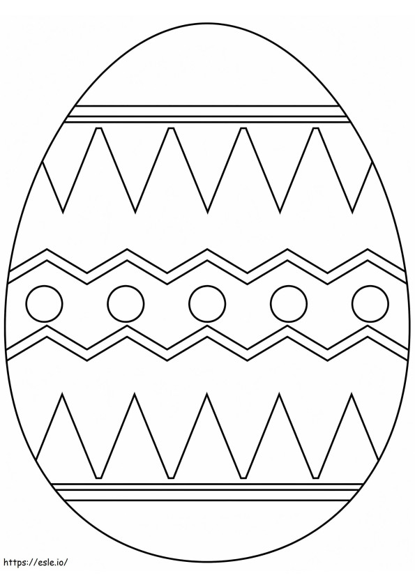 Uovo di Pasqua carino 4 da colorare
