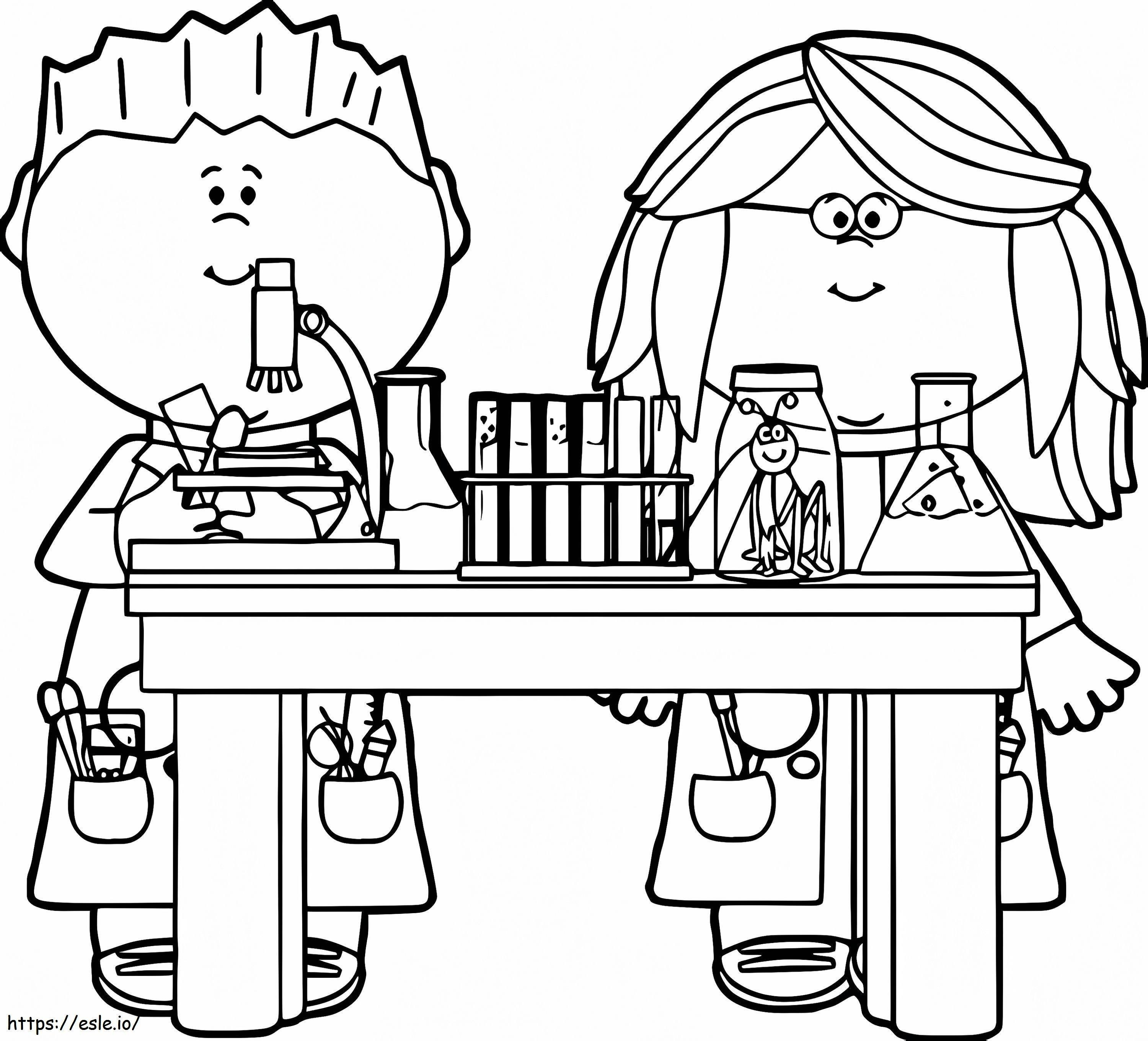 Science Kids coloring page