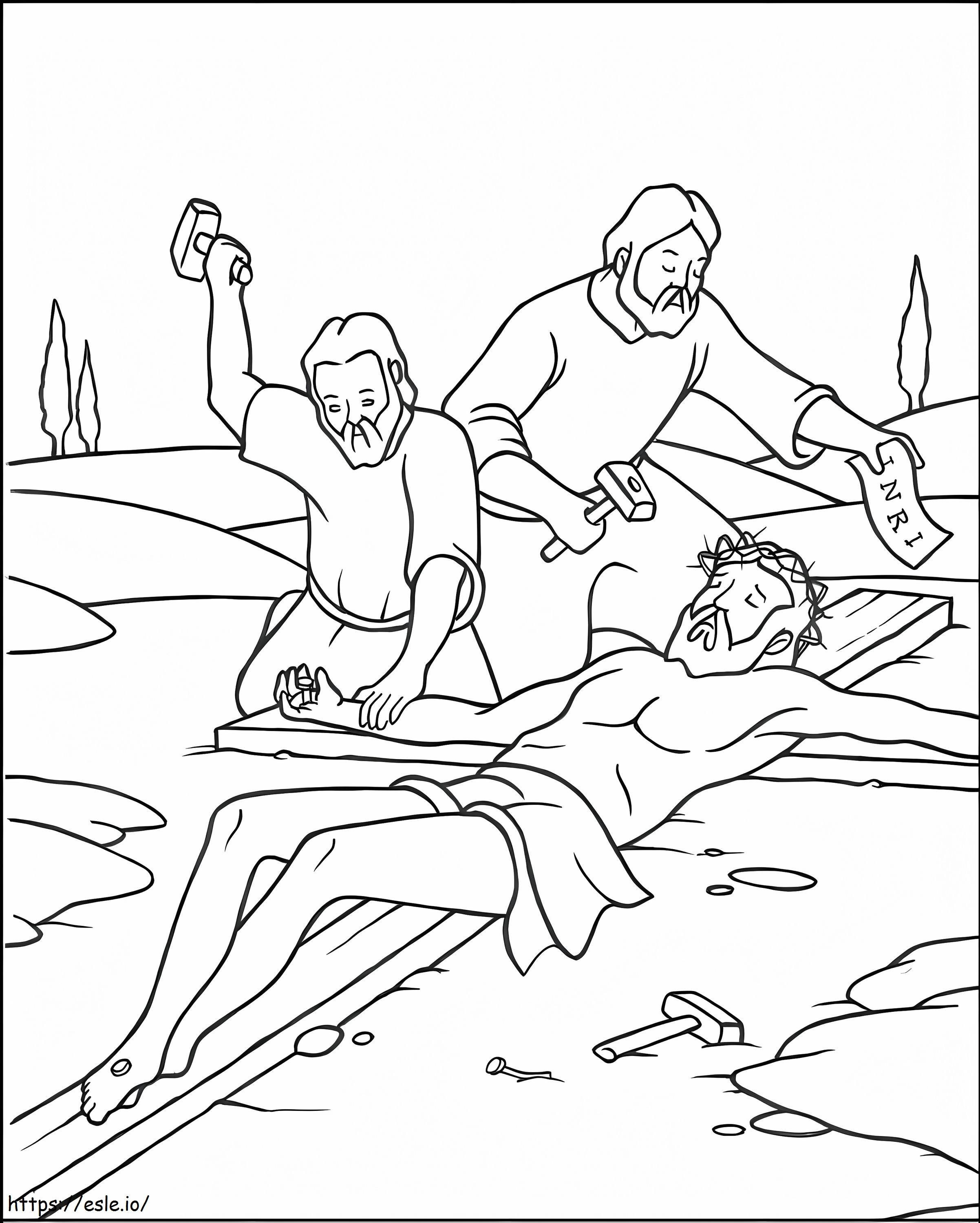 Station 11 Stations Of The Cross coloring page
