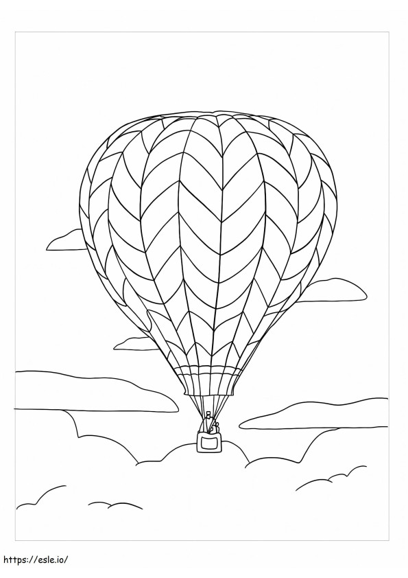 Beautiful Hot Air Balloon coloring page