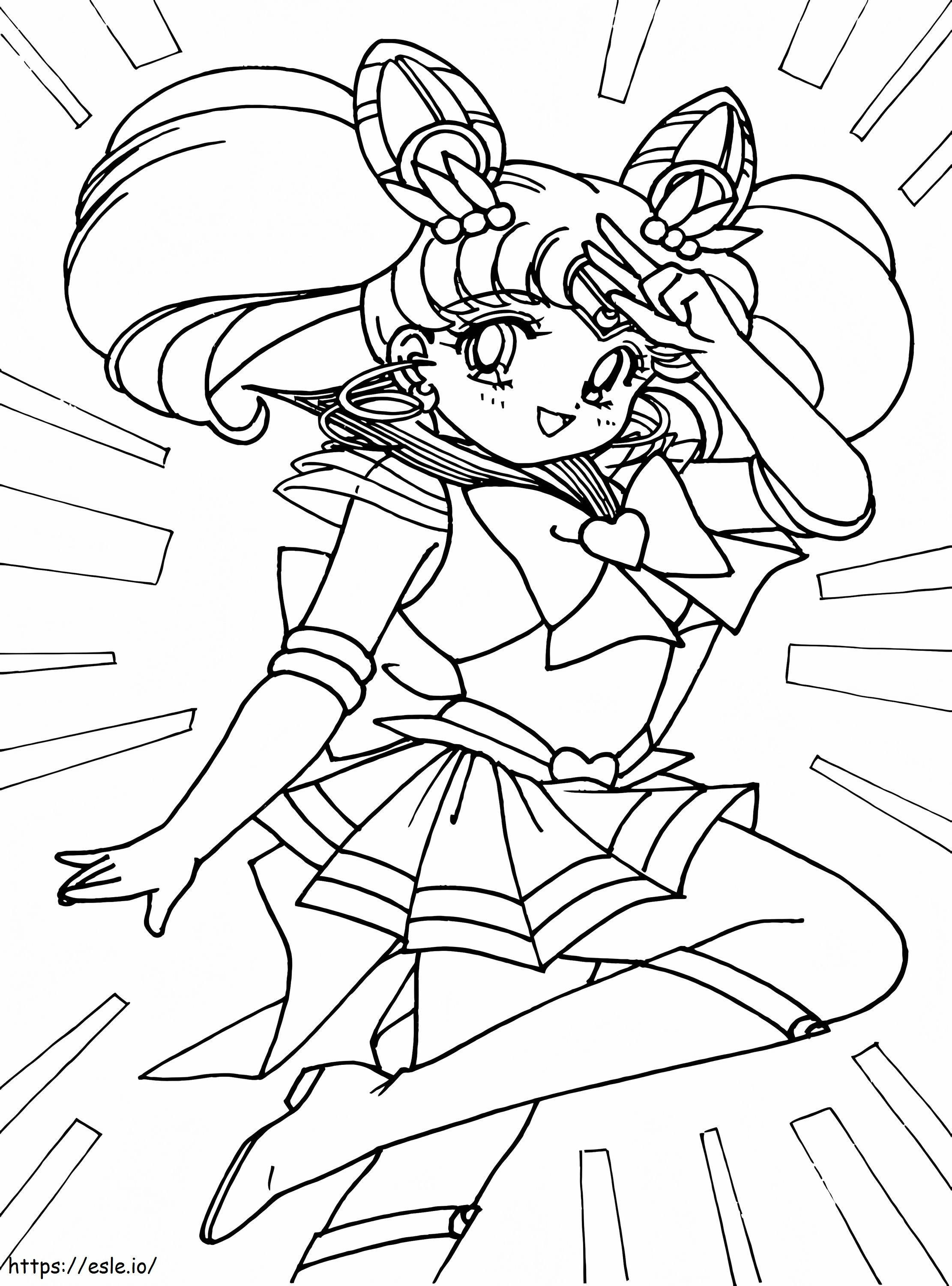 Meravigliosa Sailor Chibiusa da colorare