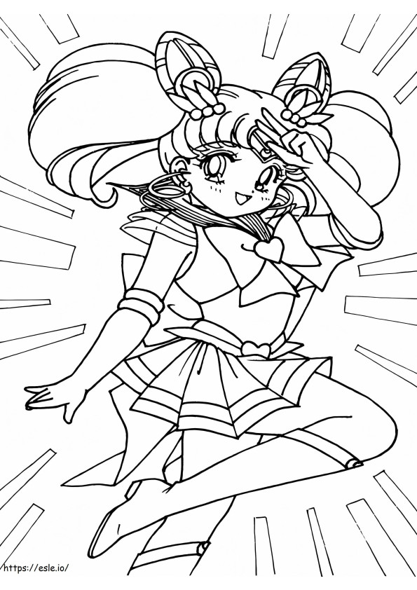 Amazing Sailor Chibiusa coloring page