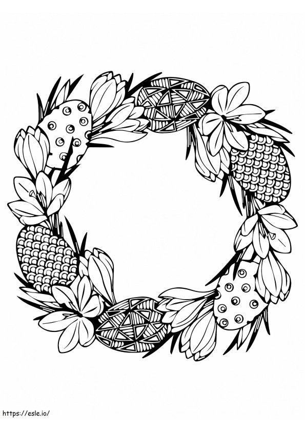 Marvelous Easter Wreath coloring page