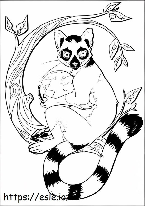 Lemur átölelő gyümölcs