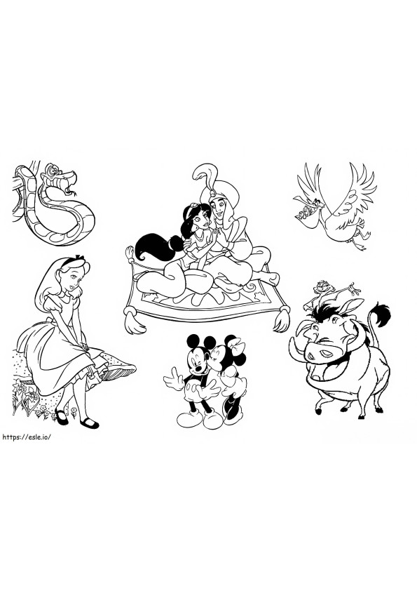 Disney Characters coloring page