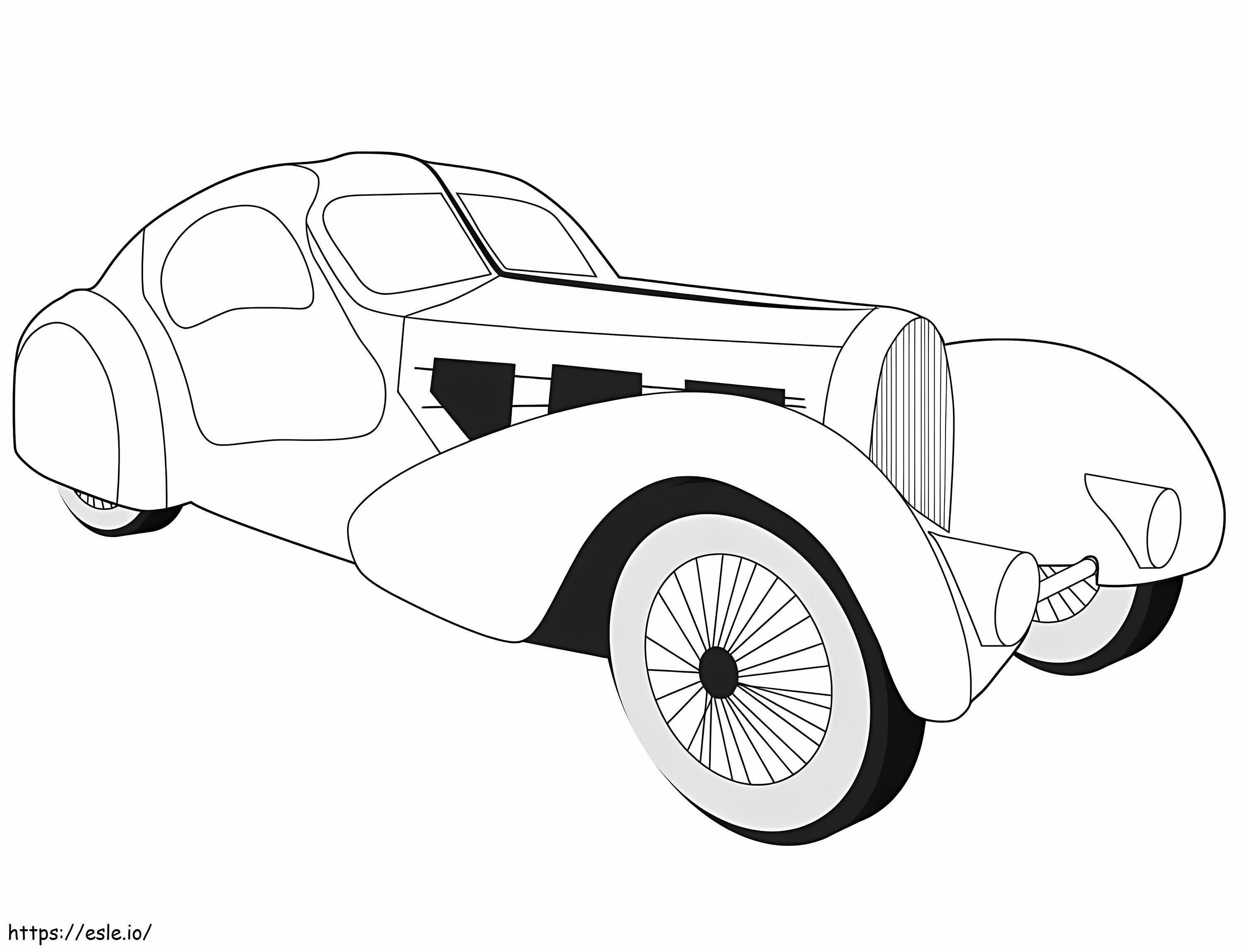 1935 Bugatti Tipe 57S Gambar Mewarnai