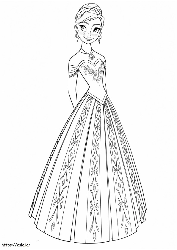 Princess Anna coloring page