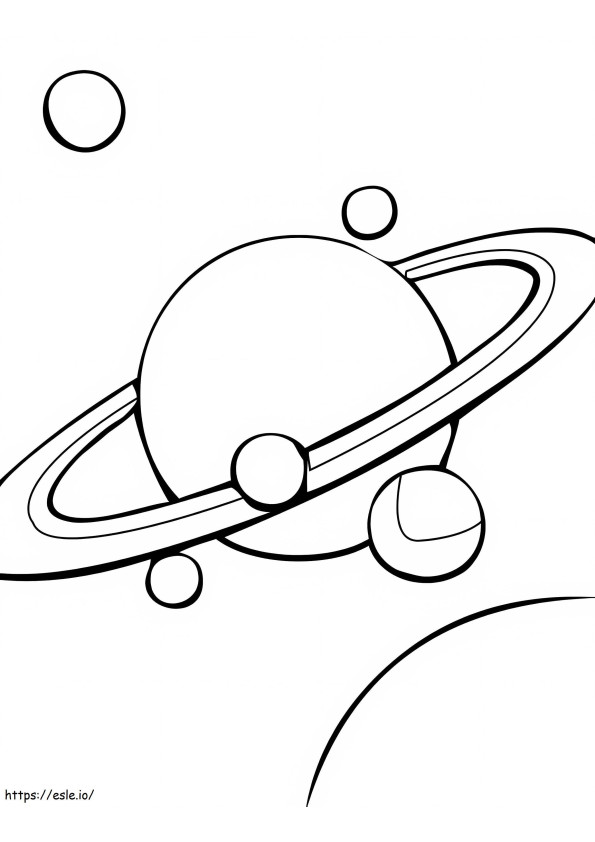 Planet Saturn 4 coloring page