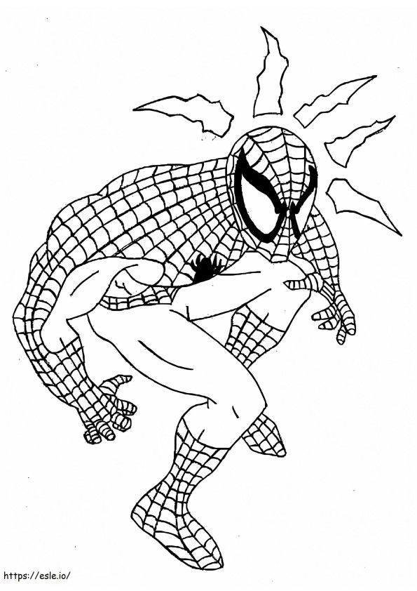 Coloriage Homme araignée 2 à imprimer dessin