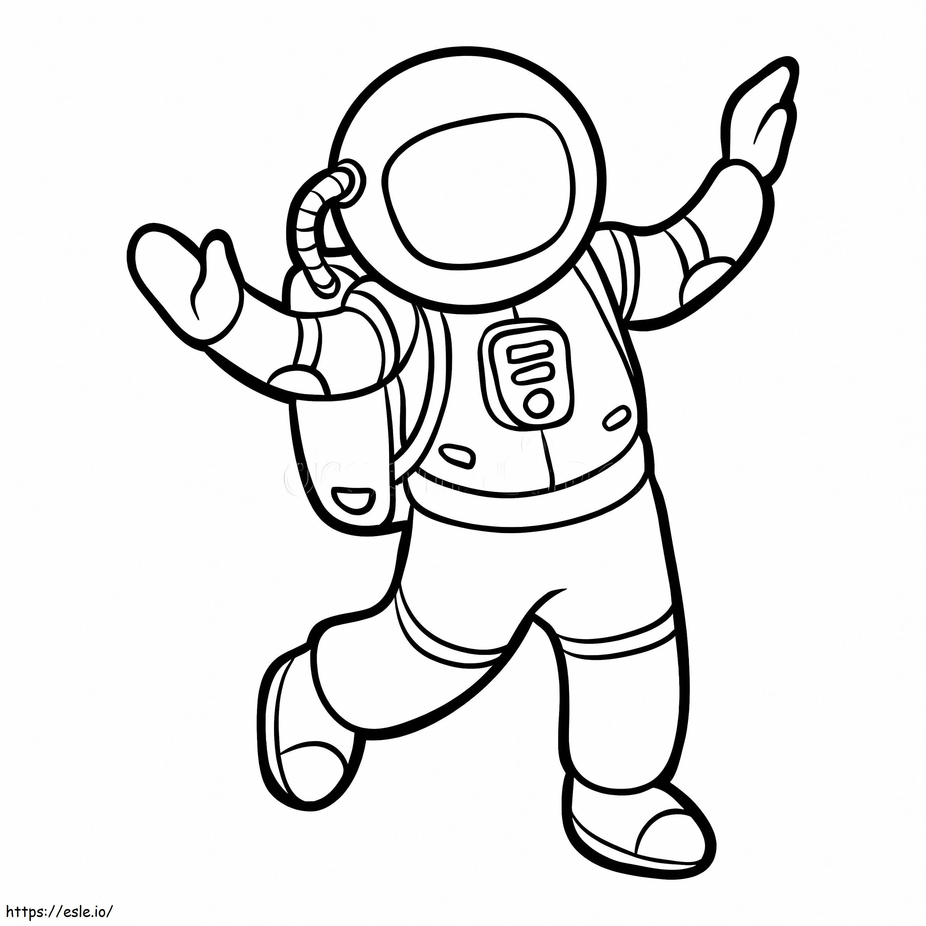 Astronauta incrível para colorir