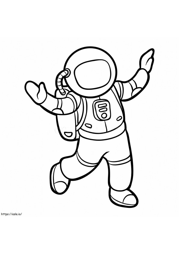 Coloriage Astronaute incroyable à imprimer dessin
