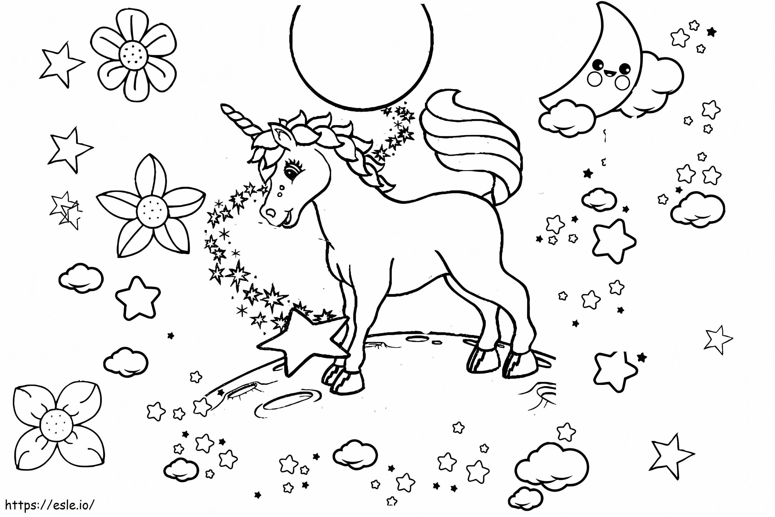 Cute Unicorn 5 1024X683 coloring page