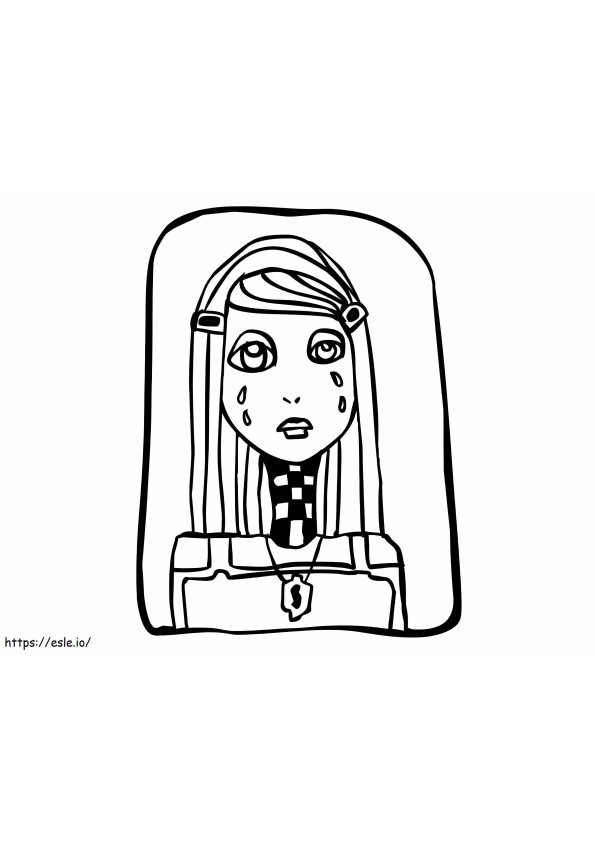 Emo Crying coloring page